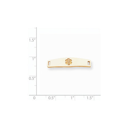 14k Yellow Gold Non-enameled Medical Jewelry Plate