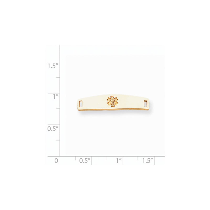 14k Yellow Gold Non-enameled Medical Jewelry Plate