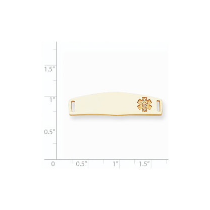14k Yellow Gold Non-enameled Medical Jewelry Plate