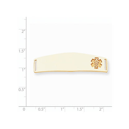 14k Yellow Gold Non-enameled Medical Jewelry Plate