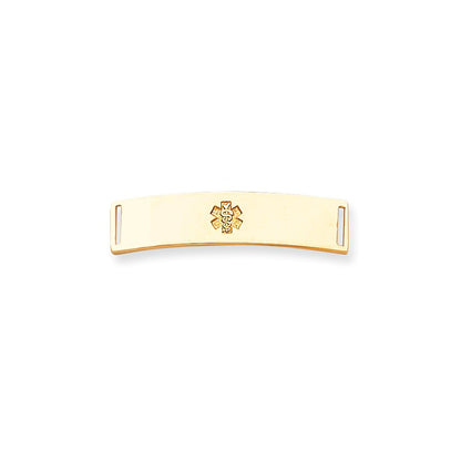 14k Yellow Gold Non-enameled Medical Jewelry Plate