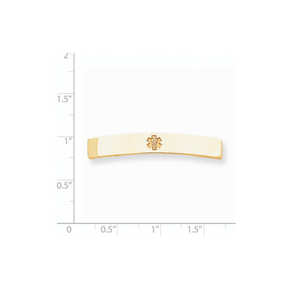 14k Yellow Gold Non-enameled Medical Jewelry Plate