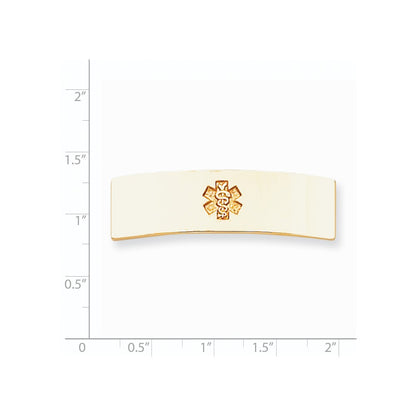 14k Yellow Gold Non-enameled Medical Jewelry Plate