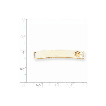 14k Yellow Gold Non-enameled Medical Jewelry Plate