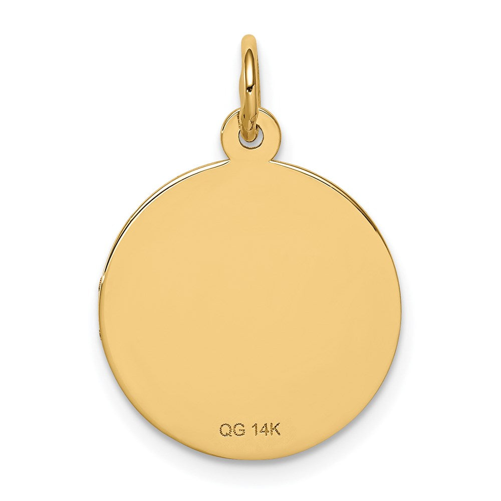 14k Yellow Gold Medical Jewelry Unenameled Pendant