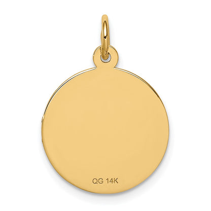 14k Yellow Gold Medical Jewelry Unenameled Pendant