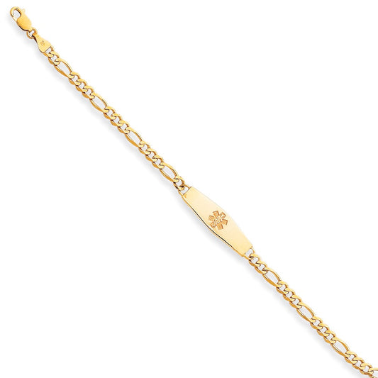 14k Yellow Gold 7 Bracelet Medical Jewelry