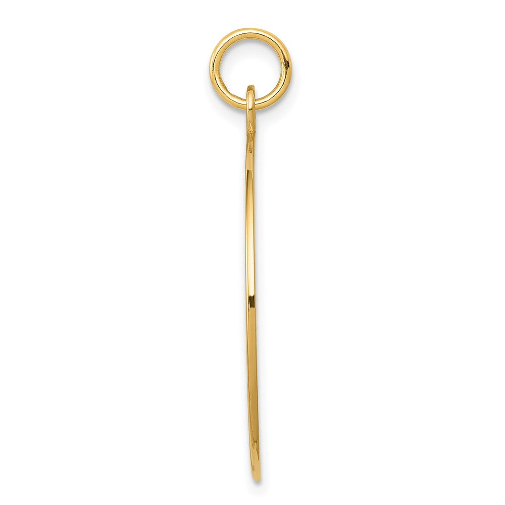 14k Yellow Gold Red Enamel Medical Jewelry Pendant