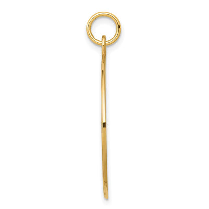 14k Yellow Gold Red Enamel Medical Jewelry Pendant