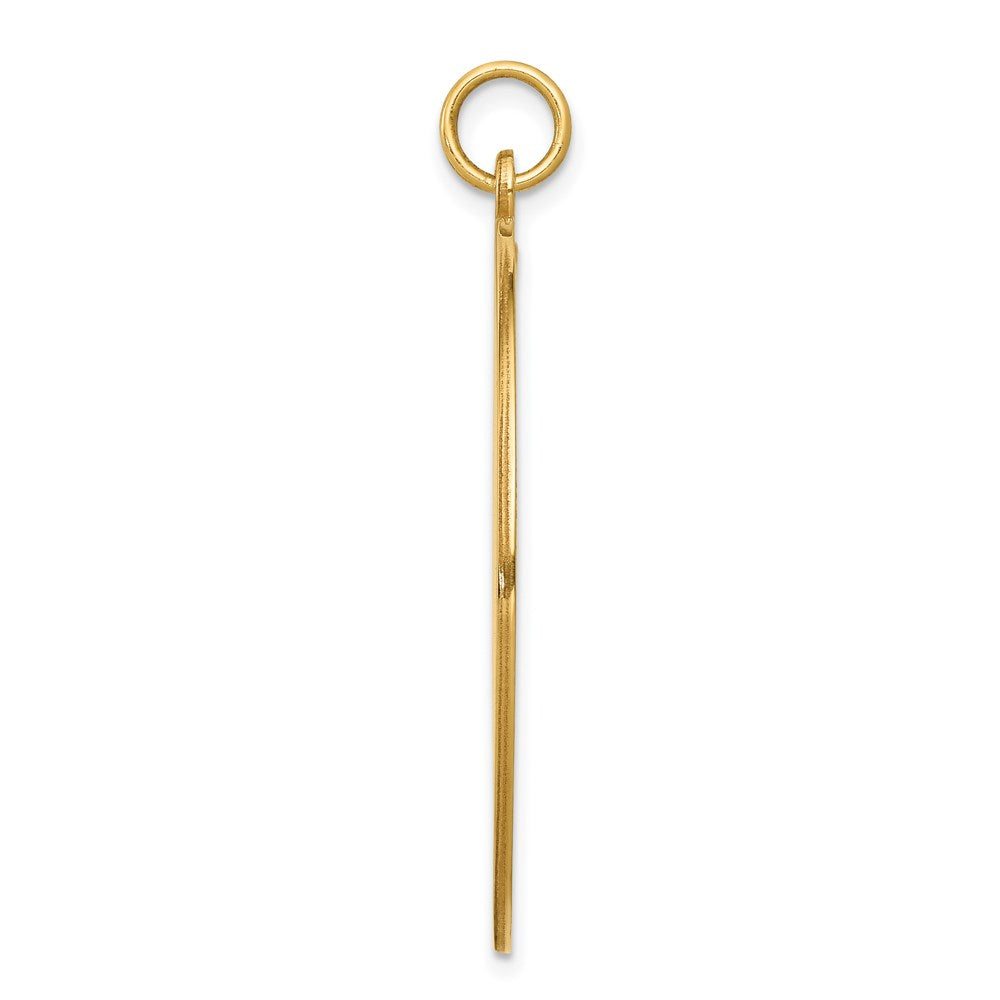 14k Yellow Gold Red Enamel Medical Jewelry Pendant