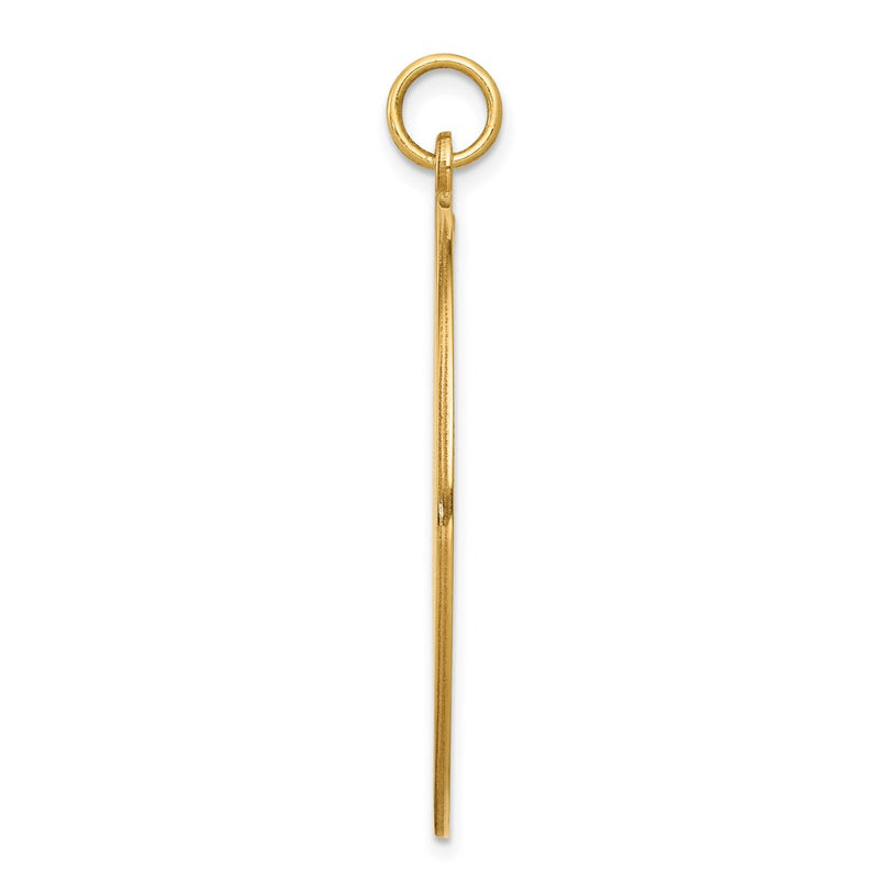 14k Yellow Gold Red Enamel Medical Jewelry Pendant