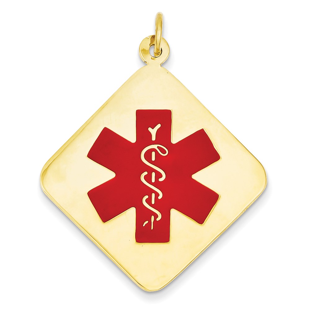 14k Yellow Gold Medical Jewelry Pendant