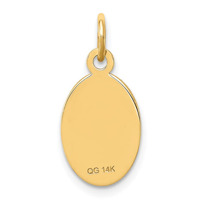 14k Yellow Gold Non-enameled Medical Jewelry Pendant