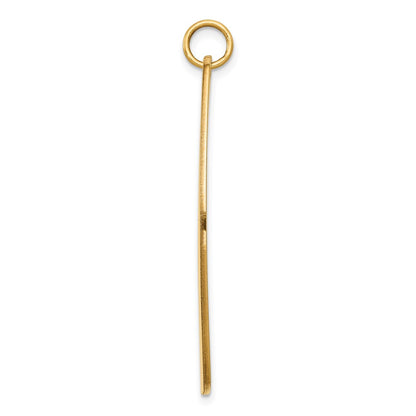 14k Yellow Gold Red Enamel Medical Jewelry Pendant
