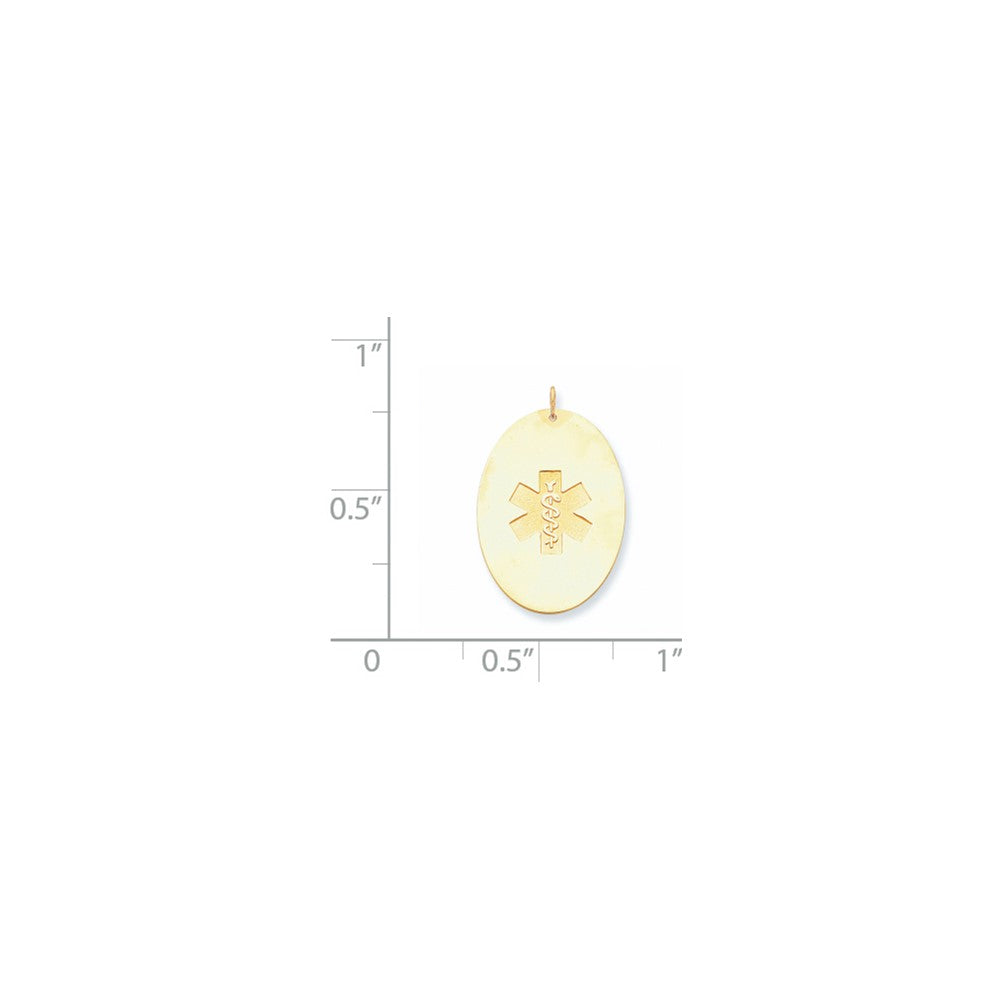 14k Yellow Gold Non-enameled Medical Jewelry Pendant