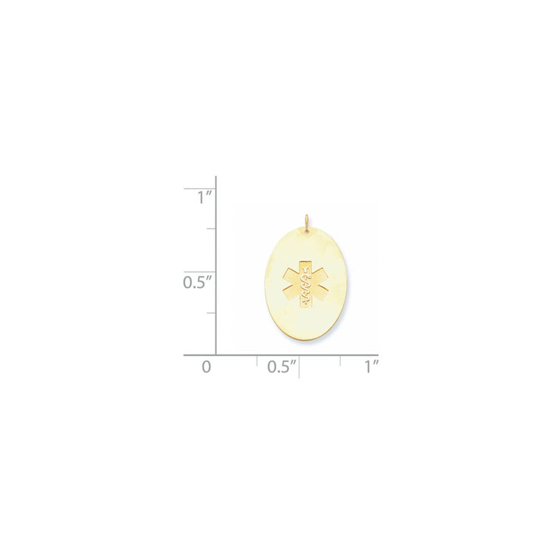 14k Yellow Gold Non-enameled Medical Jewelry Pendant