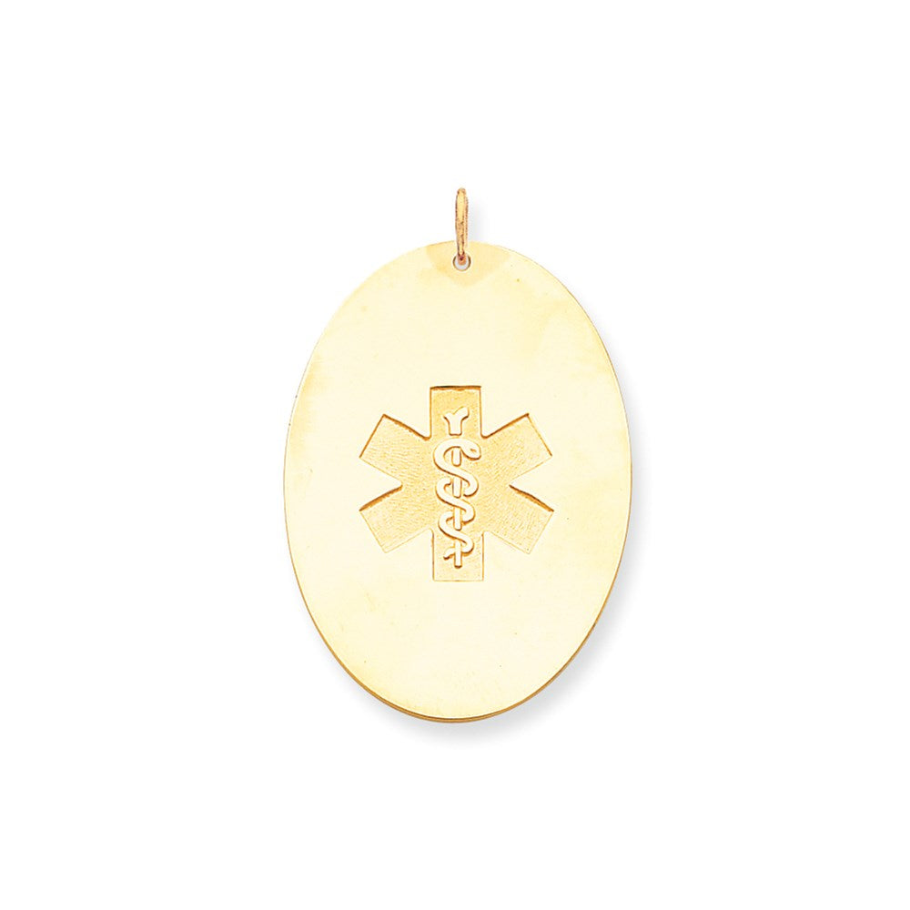 14k Yellow Gold Non-enameled Medical Jewelry Pendant