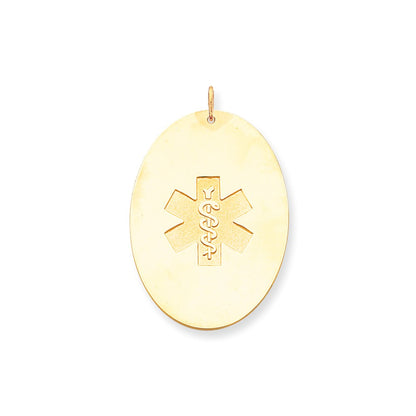 14k Yellow Gold Non-enameled Medical Jewelry Pendant