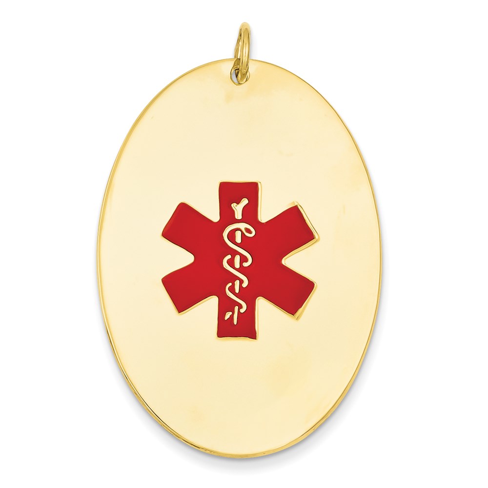 14k Yellow Gold Medical Jewelry Pendant