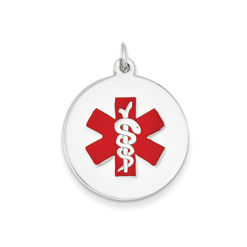 14k White Gold Medical Jewelry Pendant
