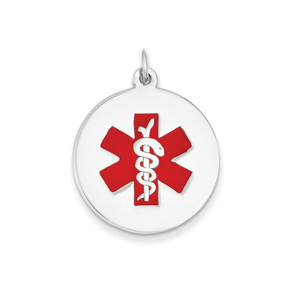 14k White Gold Medical Jewelry Pendant