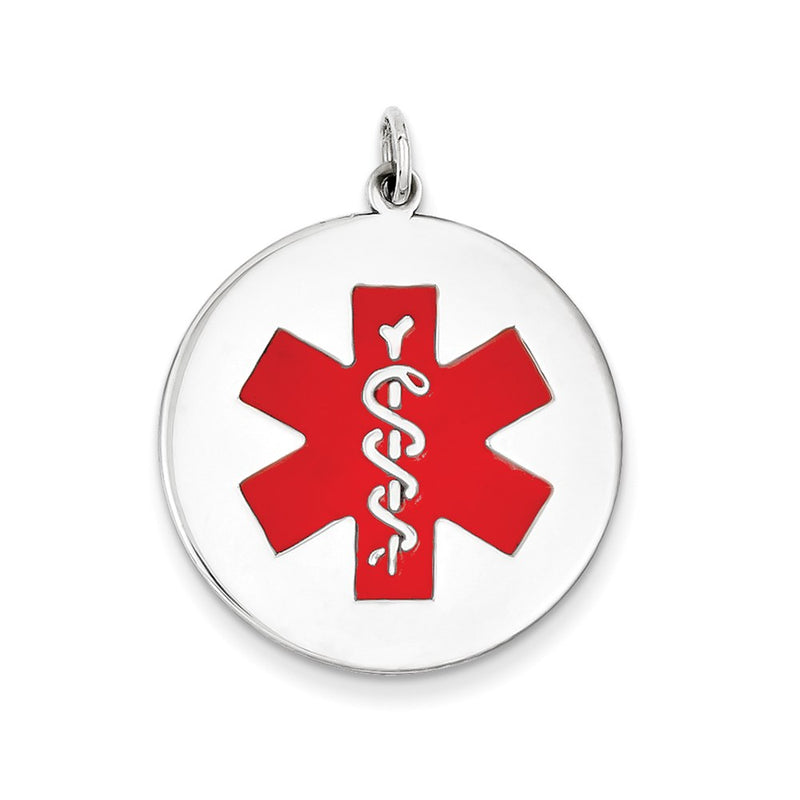 14k White Gold Medical Jewelry Pendant
