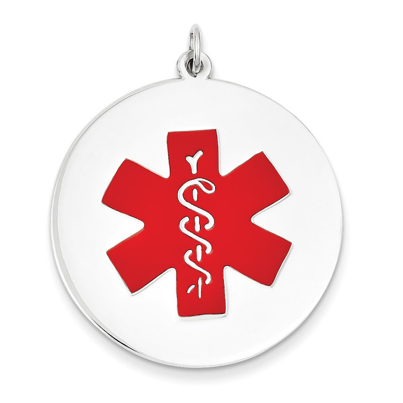 14k White Gold Medical Jewelry Pendant