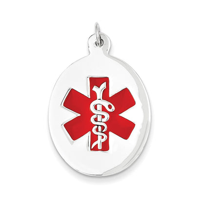 14k White Gold Medical Jewelry Pendant