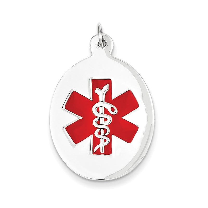 14k White Gold Medical Jewelry Pendant