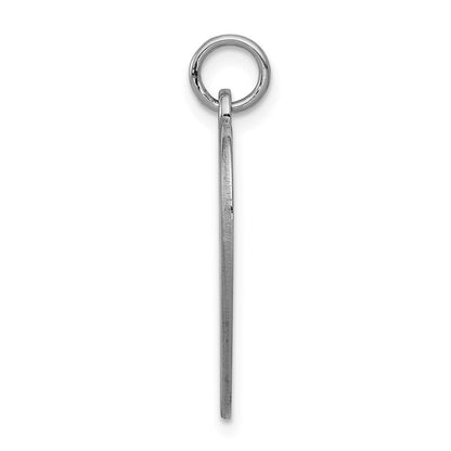 14k White Gold Heart-Shaped Enameled Medical Jewelry Pendant
