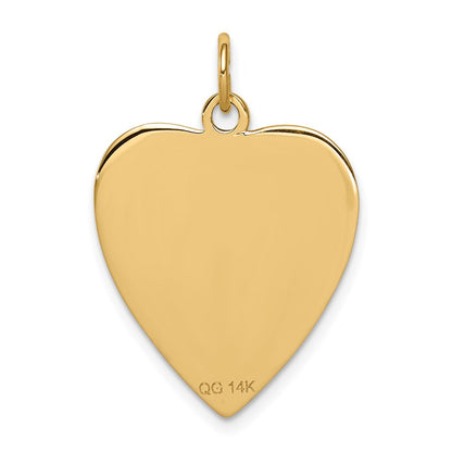 14k Yellow Gold Heart-Shaped Enameled Medical Jewelry Pendant