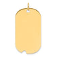 14k Yellow Gold Plain .013 Gauge Engravable Dog Tag w/Notch Disc Charm