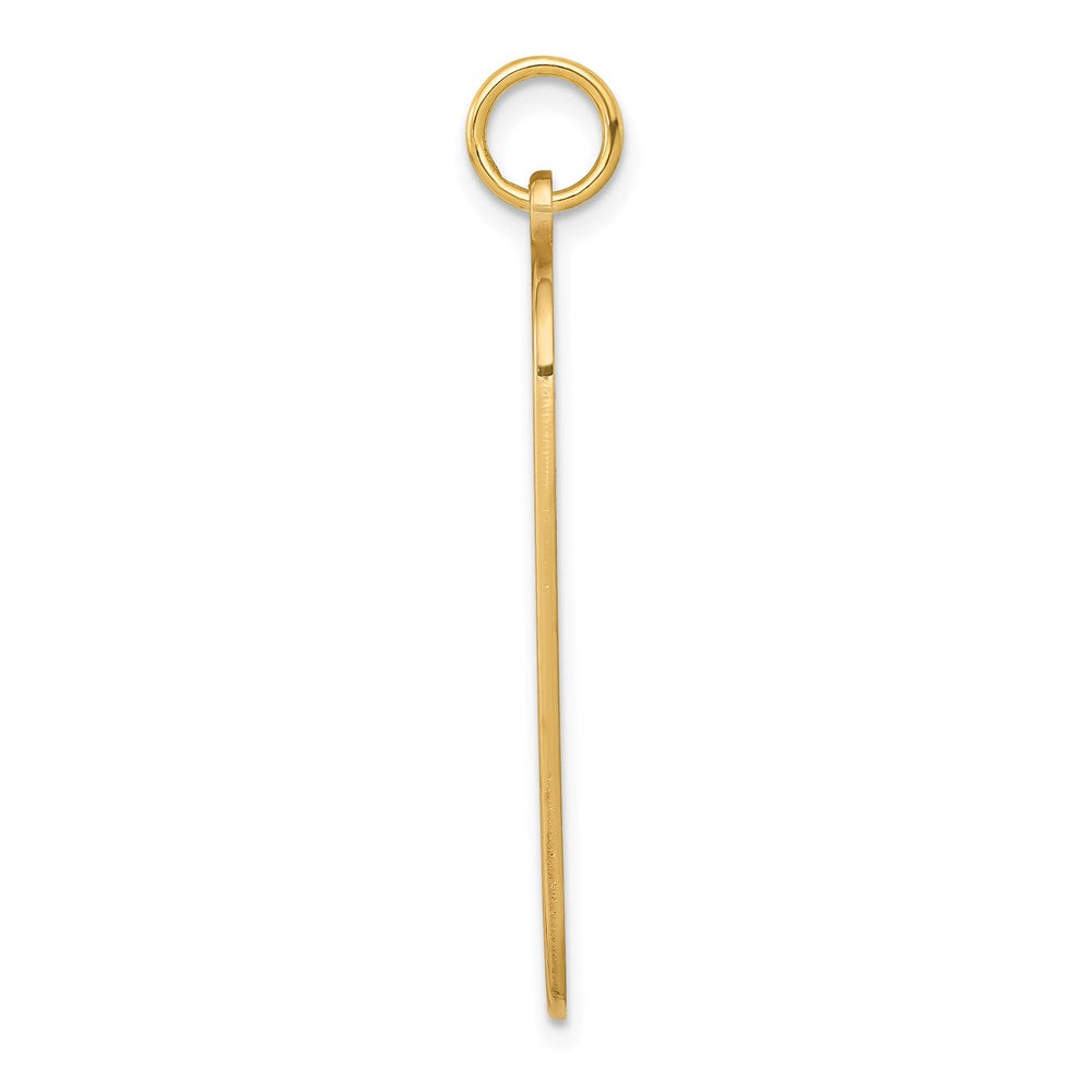 14k Yellow Gold Red Enamel Medical Jewelry Pendant