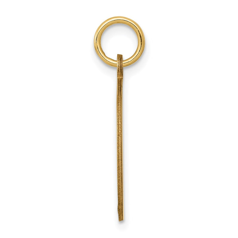 14k Yellow Gold w/Enamel .027 Gauge Circular Engravable Disc Charm