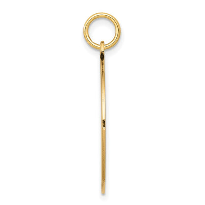 14k Yellow Gold w/Enamel .027 Gauge Circular Engravable Disc Charm