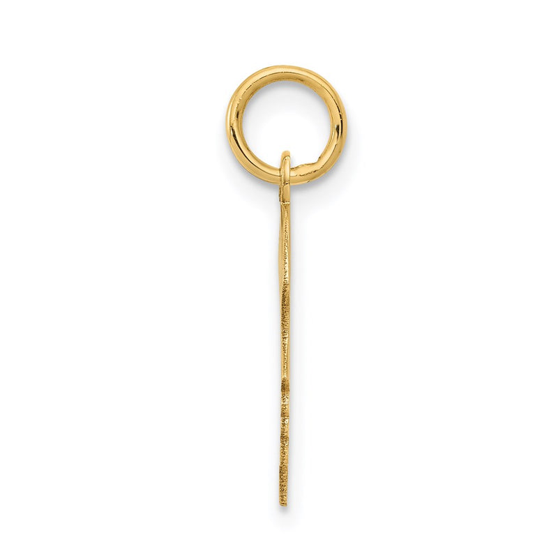 14k Yellow Gold.018 Depth Engravable Girl Head Charm