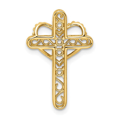 14k Genuine 4 Stone Mother's Cross Pendant