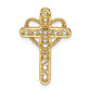14k Genuine 4 Stone Mother's Cross Pendant