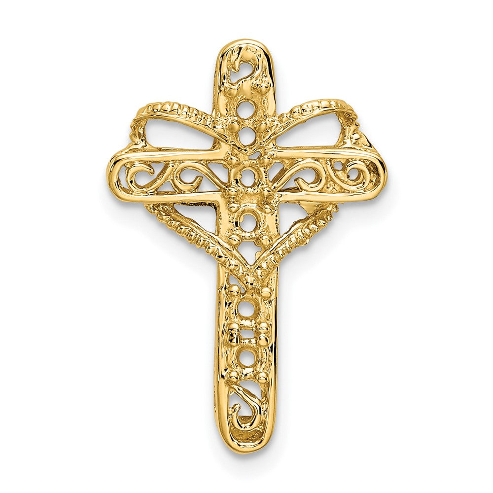 14k Genuine 5 Stone Mother's Cross Pendant