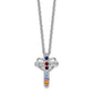 14k White Gold Genuine Mother's Cross Pendant