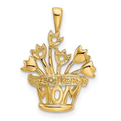 14k Genuine Natural Diamond Mother's Pendant