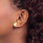 14k 10 12mm Cultured Mabe Pearl and Diamond Earrings