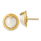 14k 10 12mm Cultured Mabe Pearl and Diamond Earrings