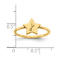 14K Yellow Gold Initial Star Signet Ring
