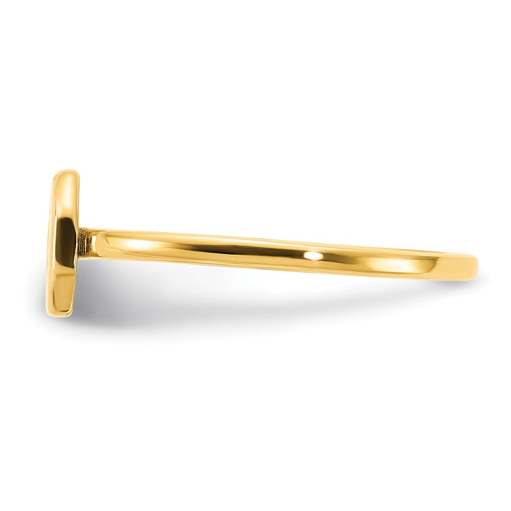 14K Yellow Gold Initial Octagon Signet Ring