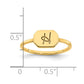 14K Yellow Gold Initial Octagon Signet Ring