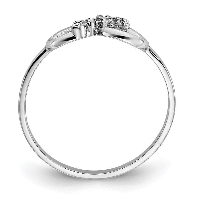 14K White Gold Personalized Infinity Name Ring