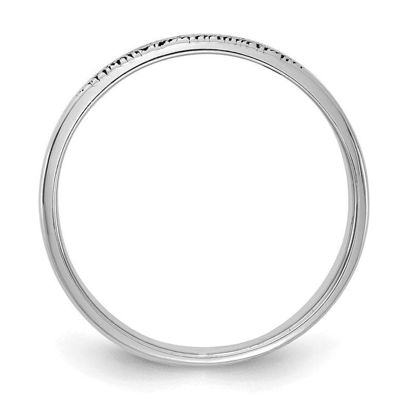 14K White Gold Fingerprint Ring