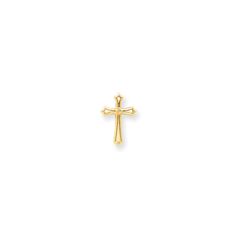 14k A Diamond cross pendant