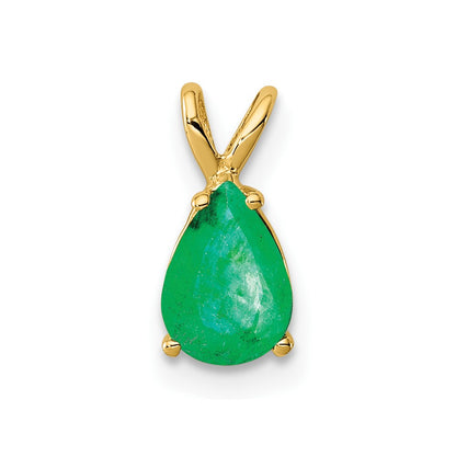 14K Yellow Gold Emerald pendant